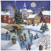 Caлфетки за декупаж Winterly Ice Skating - 1 парче