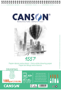 CANSON 1557 блок за скицирање 180 g/m² A3 30 листа фино зрнест