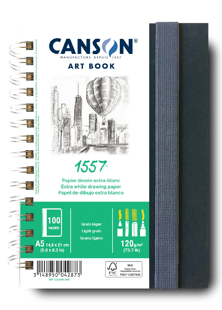 Скицар Canson Art Book 1557 со тврд повез – A5, 120 g, 50 листа