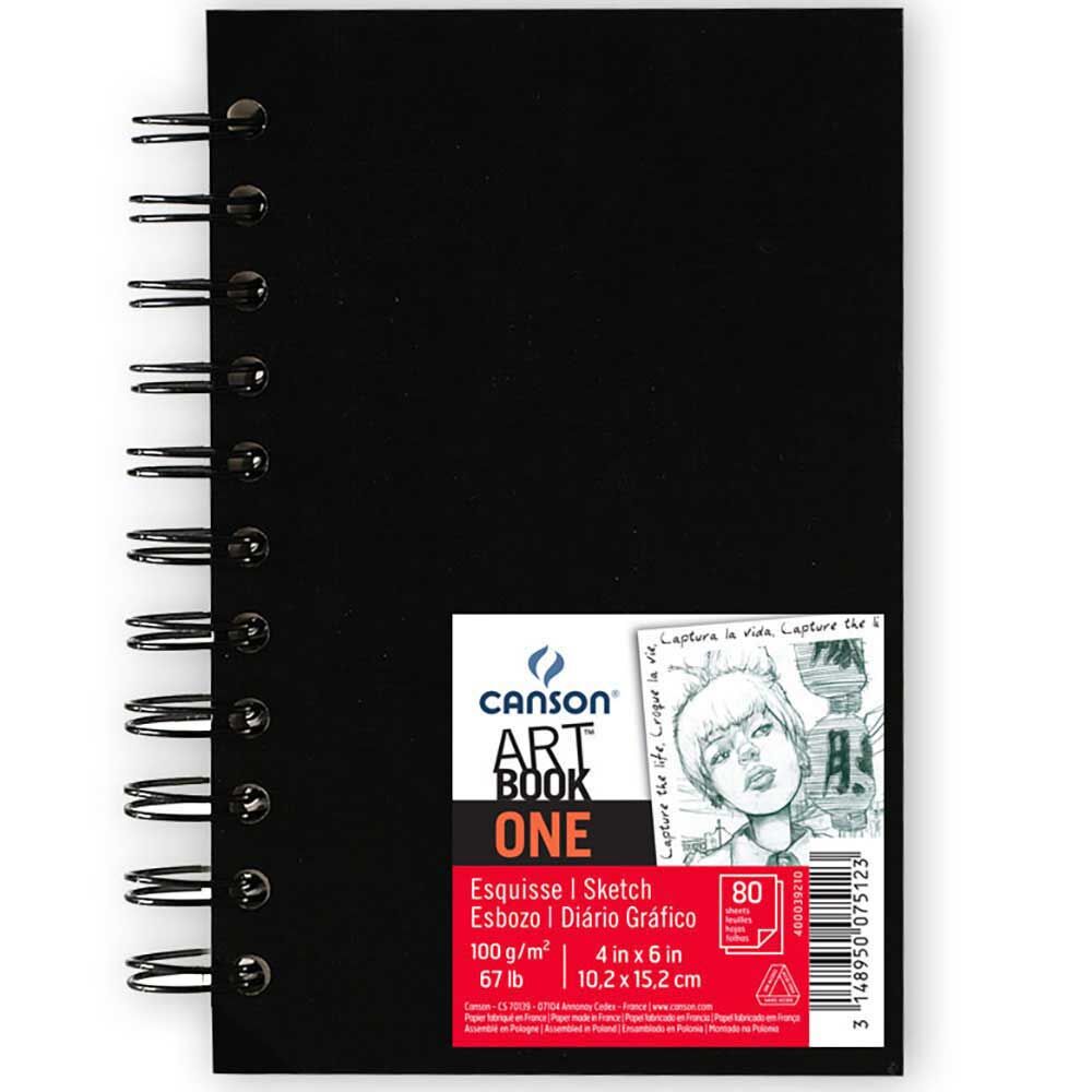 Canson Art Book One скицер 100 g/m², 80 листа, 10,2 x 15,2 cm со спирален повез