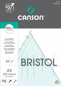 Canson Bristol блок за цртање 250 g/m² 20L A3 лепен