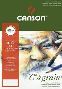 Canson C a grain скицар 224 g/m² 30 листа A4 ситнозрнест залепен