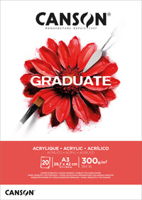 CANSON Graduate блок за акрил 300 g 20Л A3 лепен