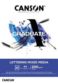 Canson Graduate Lettering Mix Media блок 200 g/m² - 20 листа, A4