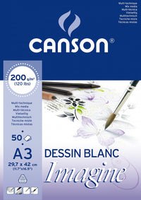 Canson Imagine лепен скицар за комбинирани техники 200 g/m² A3 - 50 листа