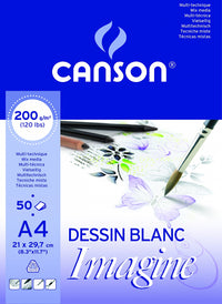 CANSON Imagine скицер 200 g/m² 50L A4 ситнозрнест залепен