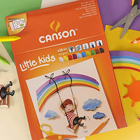 Блок во боја CANSON Kids A4 - 120 g/m², 30 листа, микс од 10 бои
