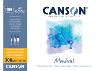 CANSON Montval акварелен блок CP 300 g/m² - 100 листа A3, залепен
