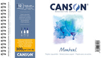 Canson Montval акварелен блок CP 300 g/m² 12 листа 13,5 x 21 cm со спирала