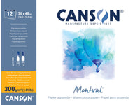 Canson Montval акварелен блок CP 300 g/m² - 12 листа, 36 x 48 cm залепен