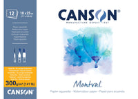CANSON Montval акварелен блок CP 300 g/m² - 12 листови, 18 x 25 cm