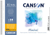 CANSON Montval акварелен блок CP 300 g/m² 12Л 24 x 32 cm спирален повез