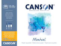 Canson Montval акварелен блок CP 200 g, 100 листа, 24 x 32 cm лепен