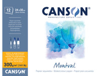 CANSON Montval акварелен блок CP 300 g/m² - 12 листа, 24 x 32 cm, лепен