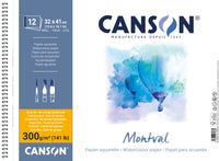 CANSON Montval акварелен блок CP 300 g/m² 12Л 32 x 41 cm со спирала