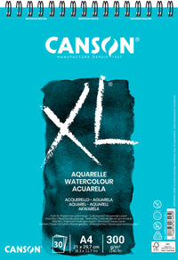 Canson XL акварелен блок CP White 300 g/m² - 30 листа, A4, спирален повез