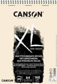 Canson XL Touch блок за пастел Natural 160 g/m² 40л A4 спирален повез