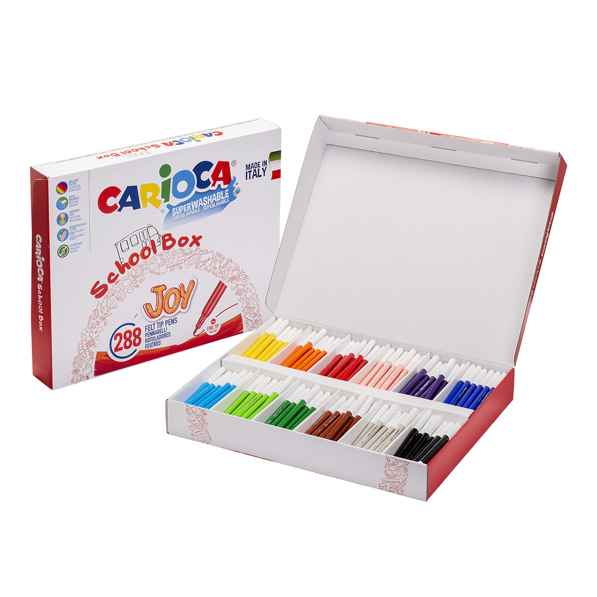 Carioca фломастери училишно пакување, микс од бои
