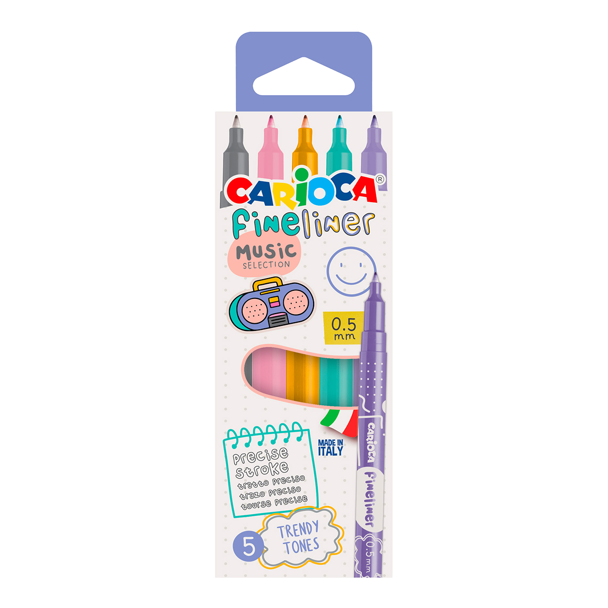 Carioca Fineliner 0,5 mm, микс бои