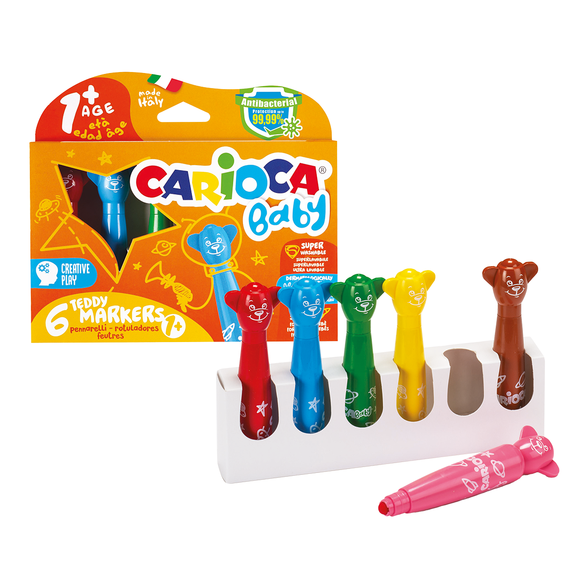 Carioca фломастери Baby тркалезен врв, микс од бои