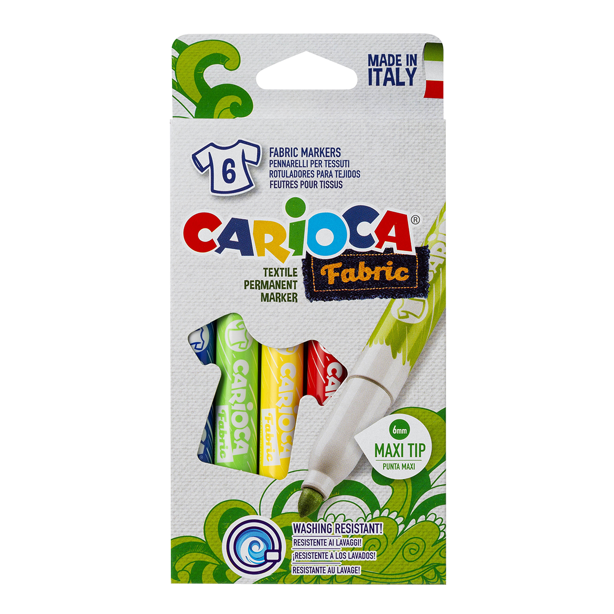 Carioca маркери за текстил, макси врв, микс бои