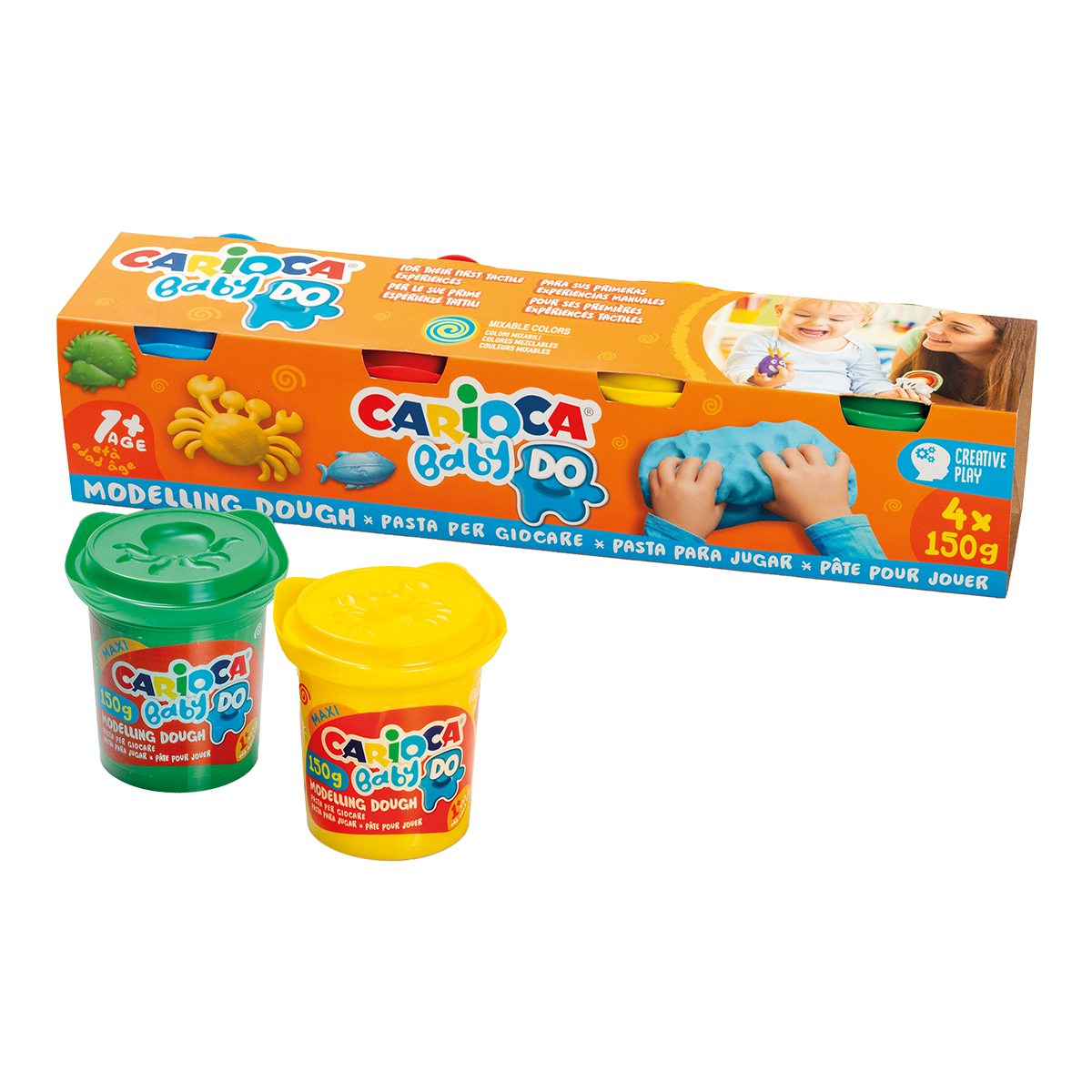 Carioca маса за моделирање Baby Do 1+, 150 g, микс од бои