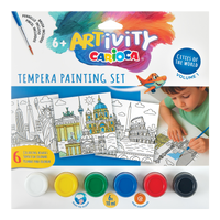 Carioca сет боенки со темперни бои ARTivity Големи градови – 1, 6+