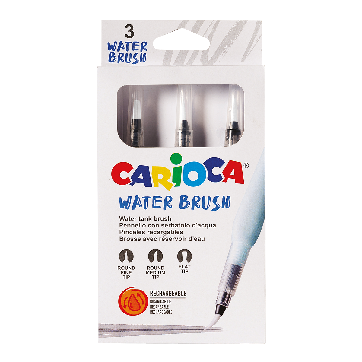 Carioca сет водени четки, 3 пар.