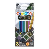 Carioca шестоаголни дрвени боички Metallic, 12 пар.