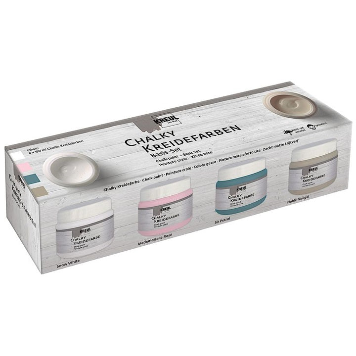 Chalk paint боја Kreul Basic сет 4 x 150 ml