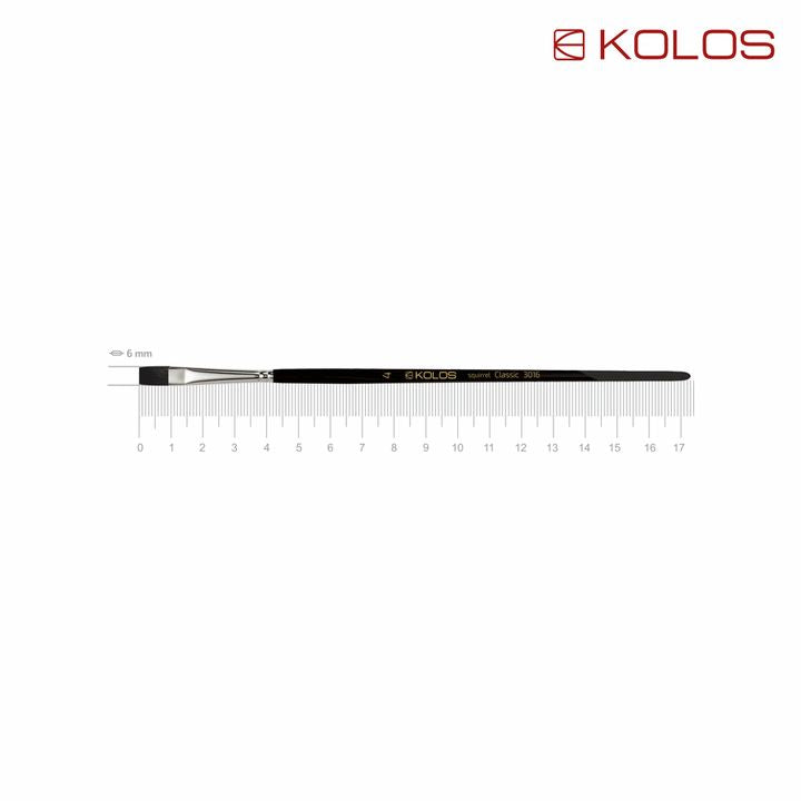 Четка за коса со рамна верверица, Kolos Classic 3016 - 3