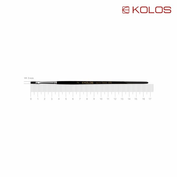 Четка за коса со рамна верверица, Kolos Classic 3016 - 2