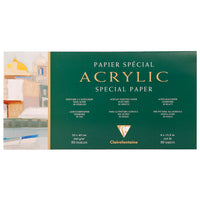 Clairefontaine блок за акрил 360 g/m² – 10 листа, 20 x 40 cm залепен
