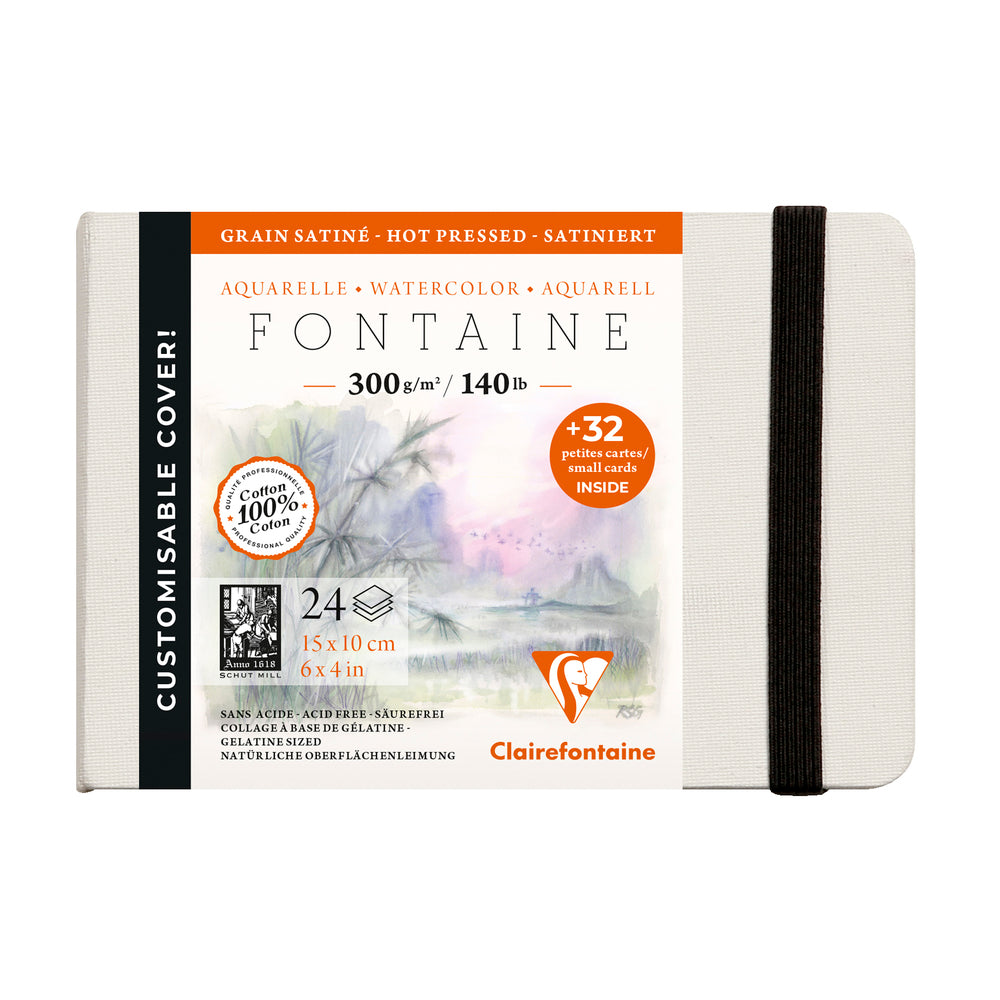 Clairefontaine Fontaine акварел книга HP 300 g 24L тврд повез