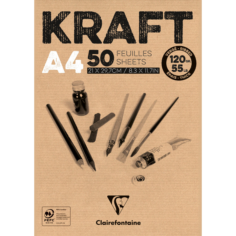 Clairefontaine крафт блок лепен – 120 g 50 листа A4