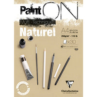 Clairefontaine Paint'On Mix Media блок 250 g 30л лепен Natural