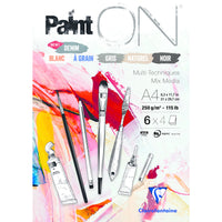 Clairefontaine Paint'On Mix Media блок бр. 6 250 g 24L лепен разни бои