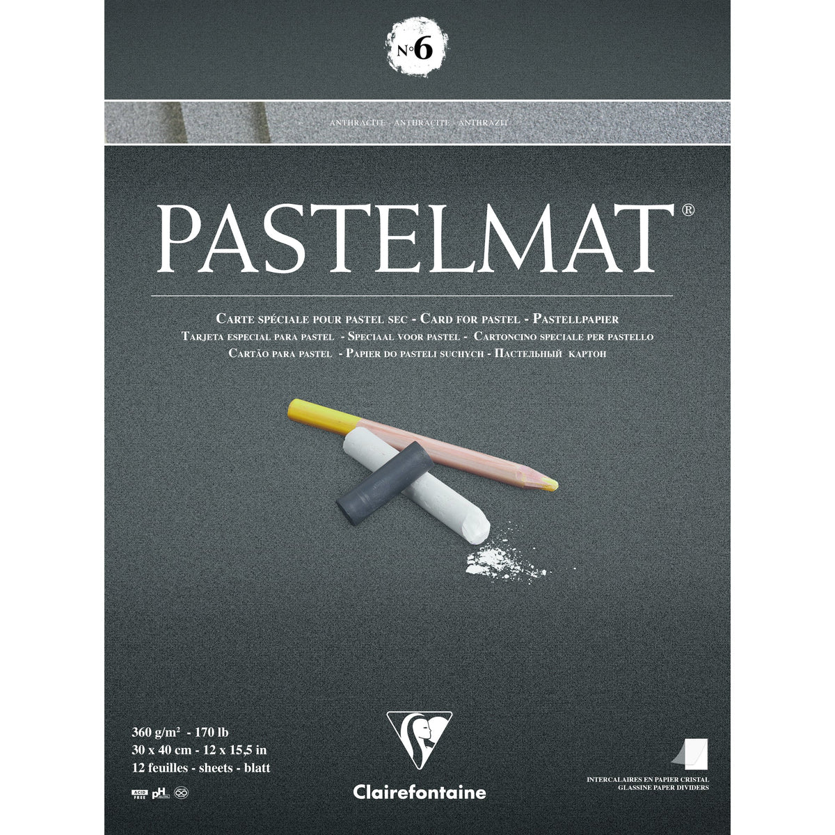Clairefontaine Pastelmat блок бр. 360 g 12L 30 x лепен