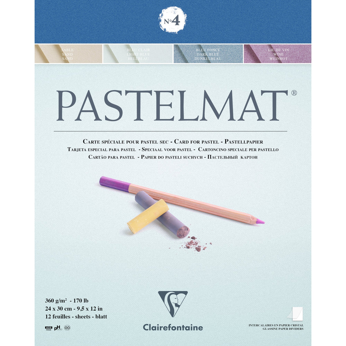 Clairefontaine Pastelmat блок бр. 360 g 12L x 30 cm лепен – 4 24