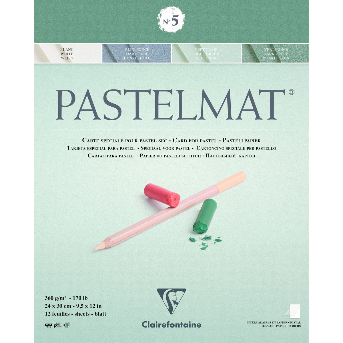 Clairefontaine Pastelmat блок бр. 360 g 12L x 30 cm лепен – 5 24