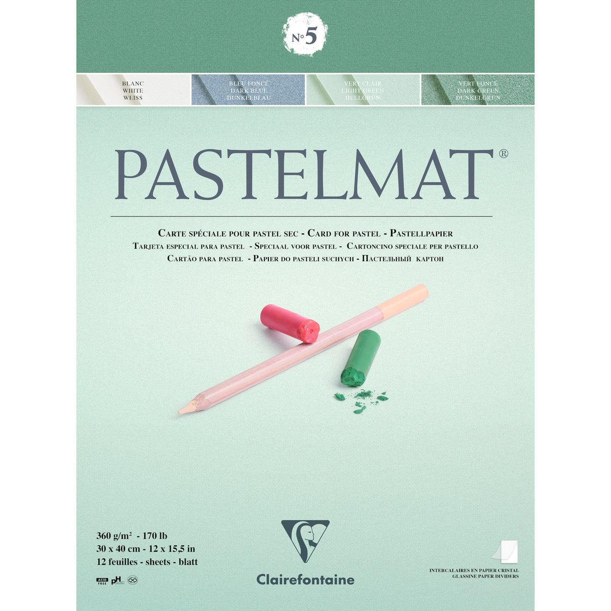 Clairefontaine Pastelmat блок бр. 360 g 12L x 30 cm лепен – 5 40
