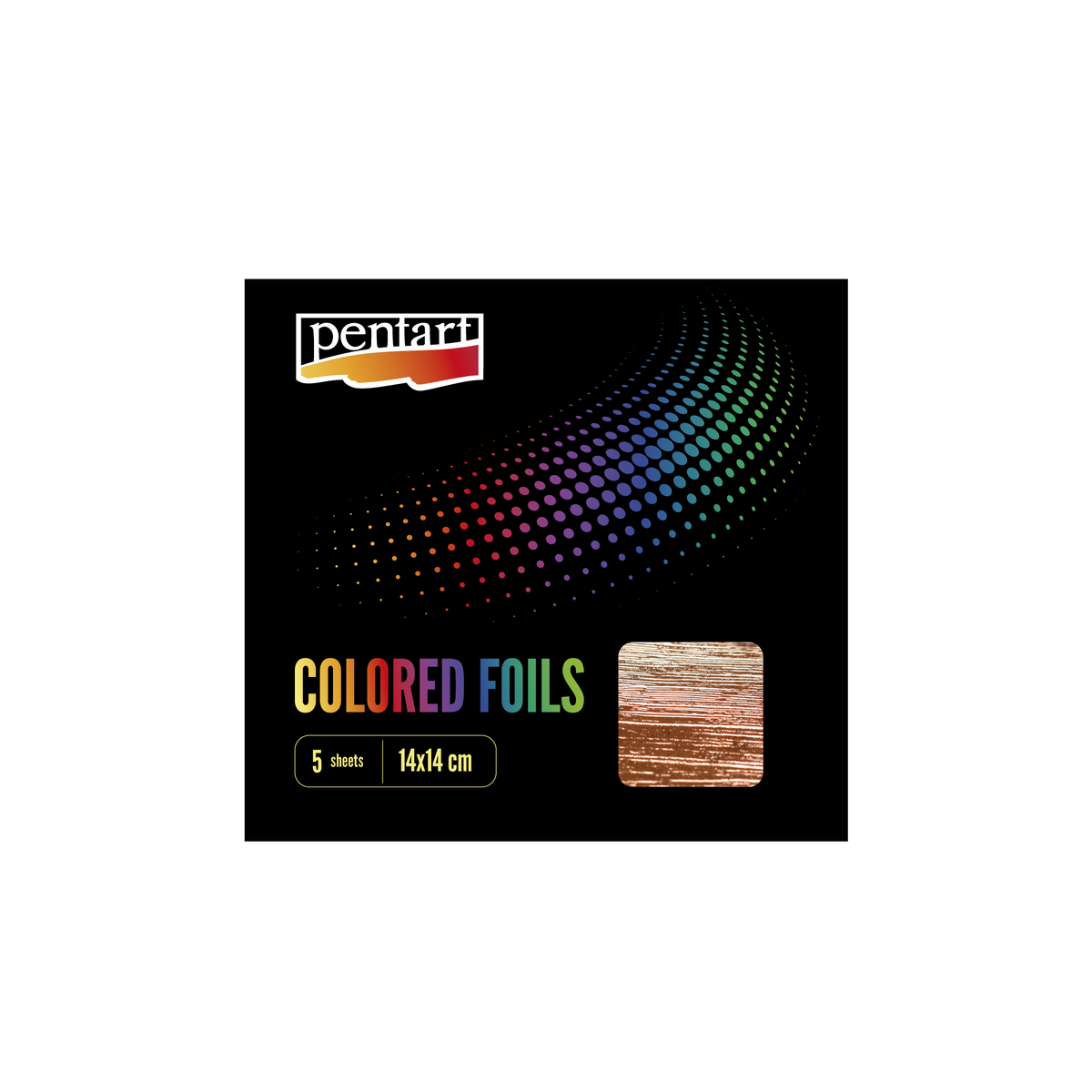 Colored foil sheets 14x14 cm 5 gold – розова