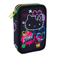 Colorino двокатен полн несесер Jumper 2 Hello Kitty – Hello Kitty неон црна