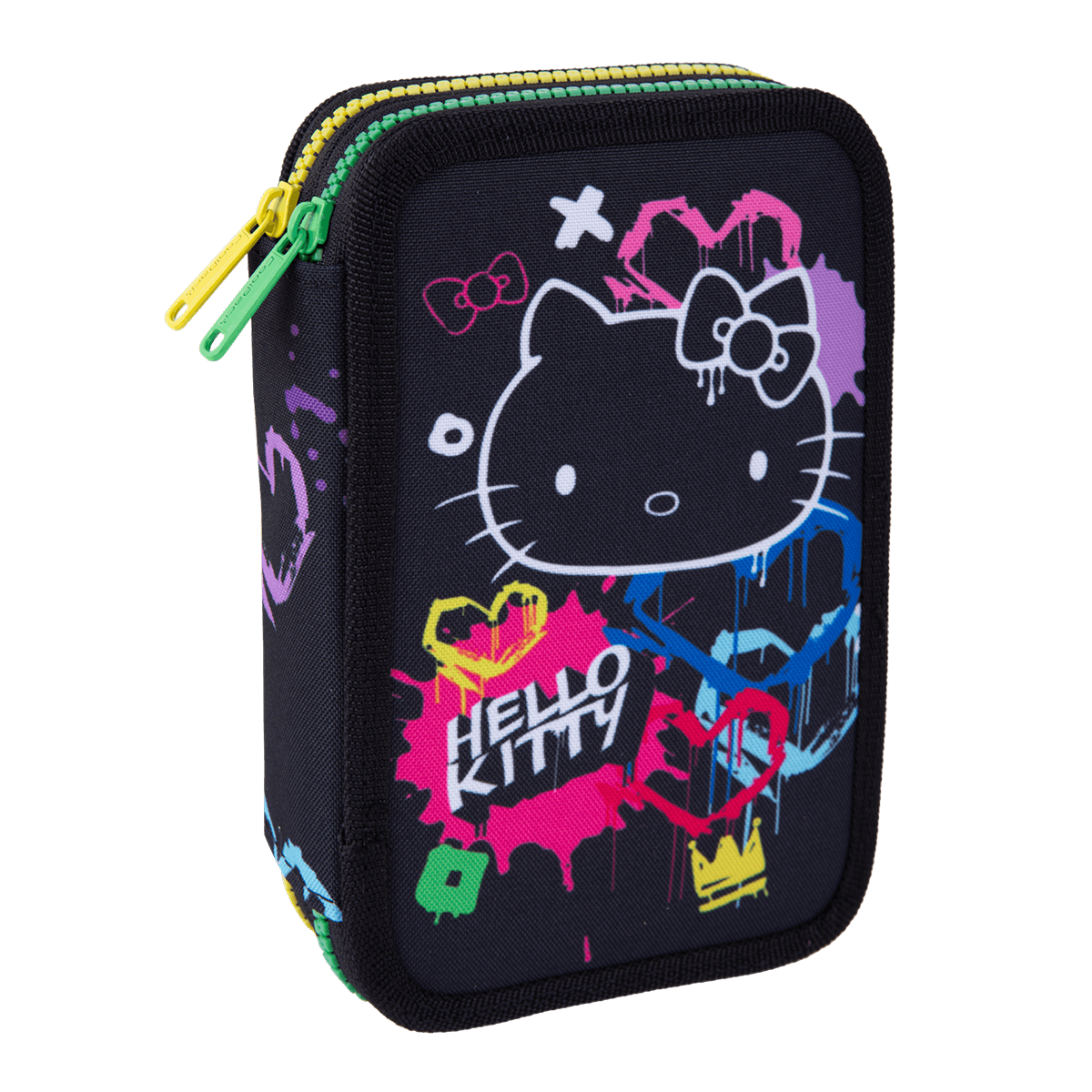 Colorino двокатен полн несесер Jumper 2 Hello Kitty – Hello Kitty неон црна