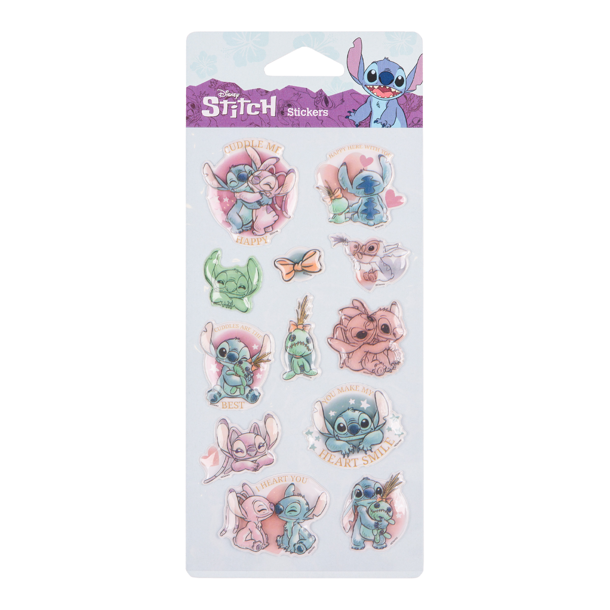 Colorino Pop-Up налепници Stitch Pastel 3, микс од мотиви