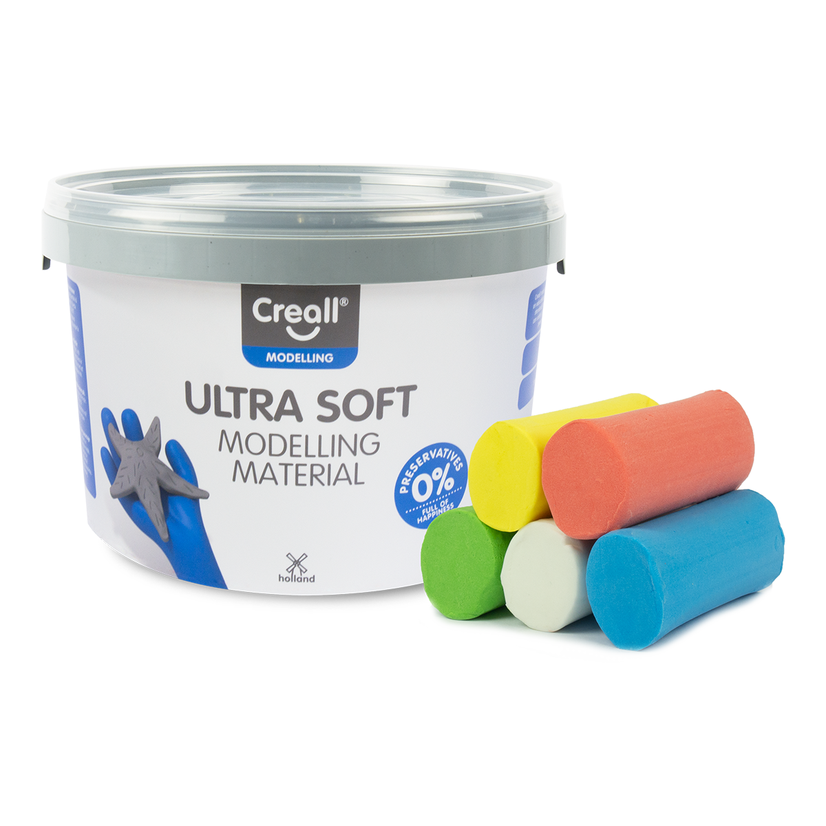 Creall маса за моделирање Ultra soft, 5 g, канче, микс бои
