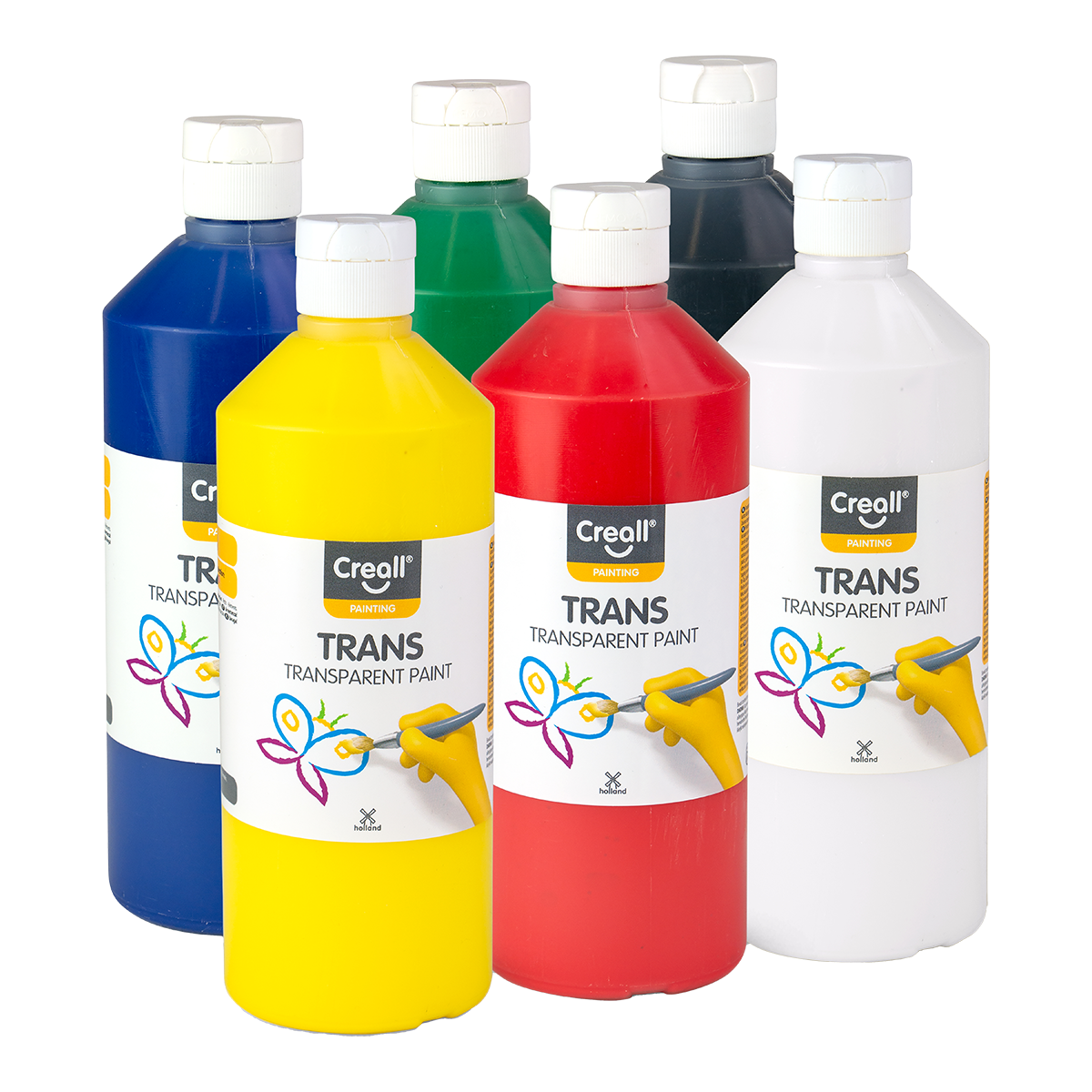Creall сет транспарентни бои Trans, 6 × 500 ml