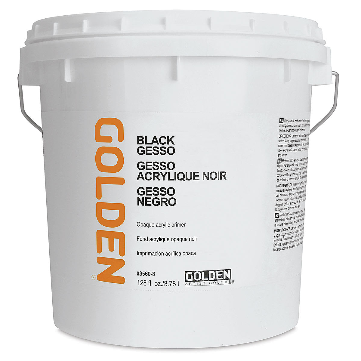 Црн акрилен прајмер GOLDEN Black Gesso