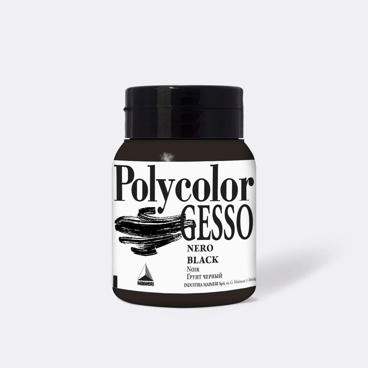 Црно акрилно gesso Maimeri Polycolor 500 ml