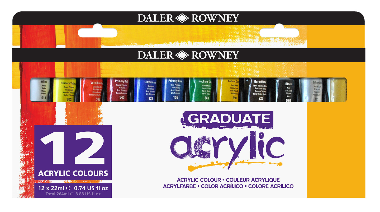DALER ROWNEY Graduate сет акрилни бои 12 x 22 ml